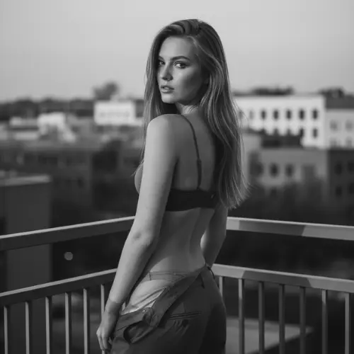 Silueta de una mujer posando con las manos detrás de la cabeza